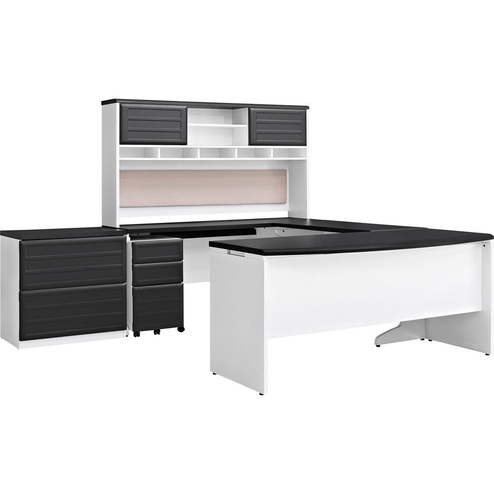 Amerwiood Home Pursuit White/ Grey Lateral File Cabinet