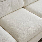 Pushback Chair Shape Four Seats with Footstool Plaid Fleece Diamond Electroplated Gold Triple Leg Indoor Modular Sofa