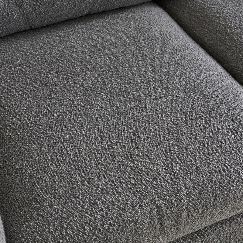 Pushback Chair Shape Four Seats with Footstool Plaid Fleece Diamond Electroplated Gold Triple Leg Indoor Modular Sofa