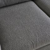 Pushback Chair Shape Four Seats with Footstool Plaid Fleece Diamond Electroplated Gold Triple Leg Indoor Modular Sofa