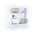 Pyramid 3-Tier Rectangle Bookshelf for Living Room and Home Office - N/A