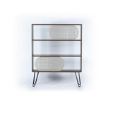 Pyramid 3-Tier Rectangle Bookshelf for Living Room and Home Office - N/A