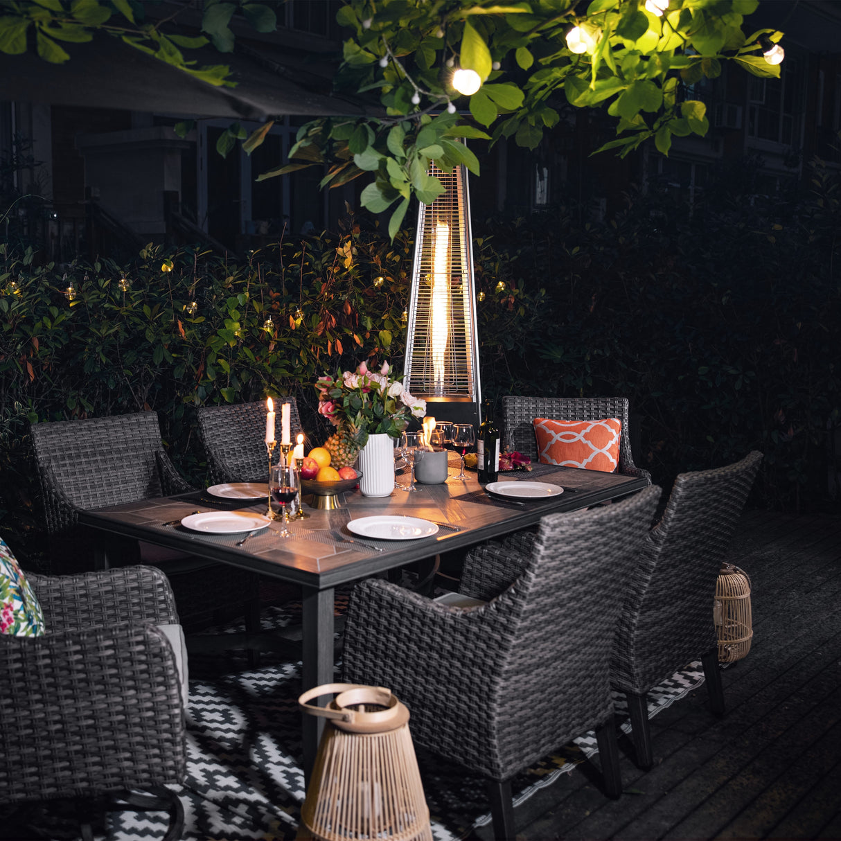 Outdoor Oxford Cover for Pyramid Propane Gas Patio Heater - Fit for 19.68*19.68*89.37 Heater
