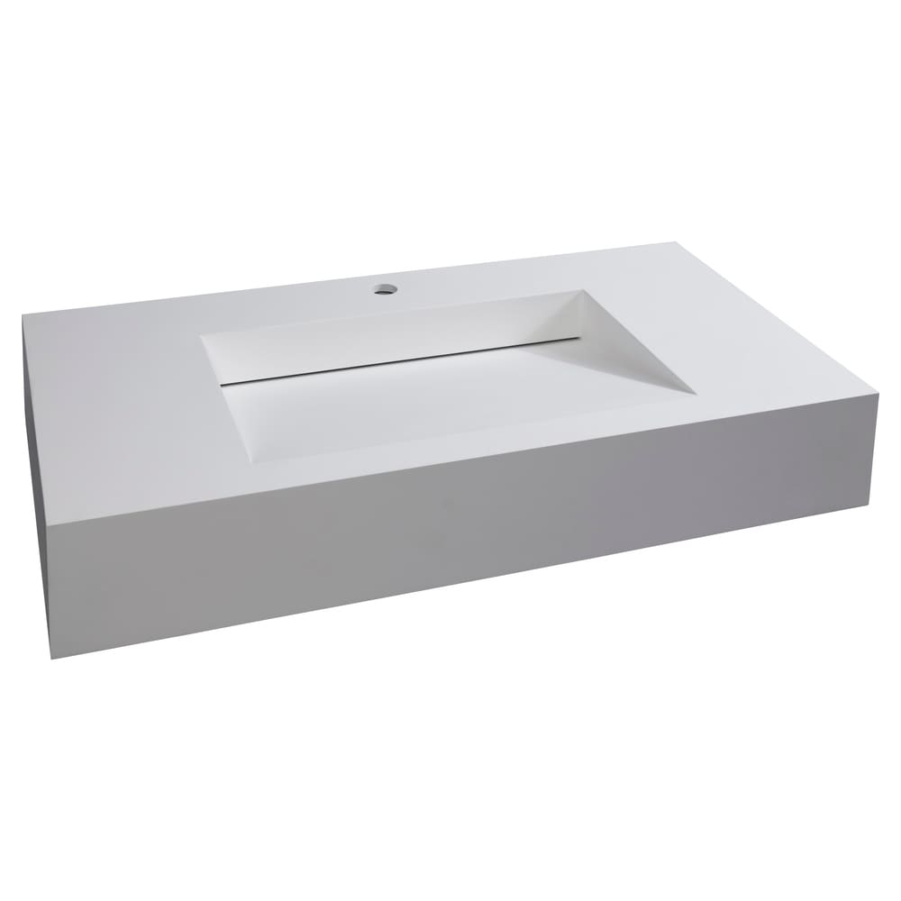 Pyramid Solid Surface Wall Mounted Sink
