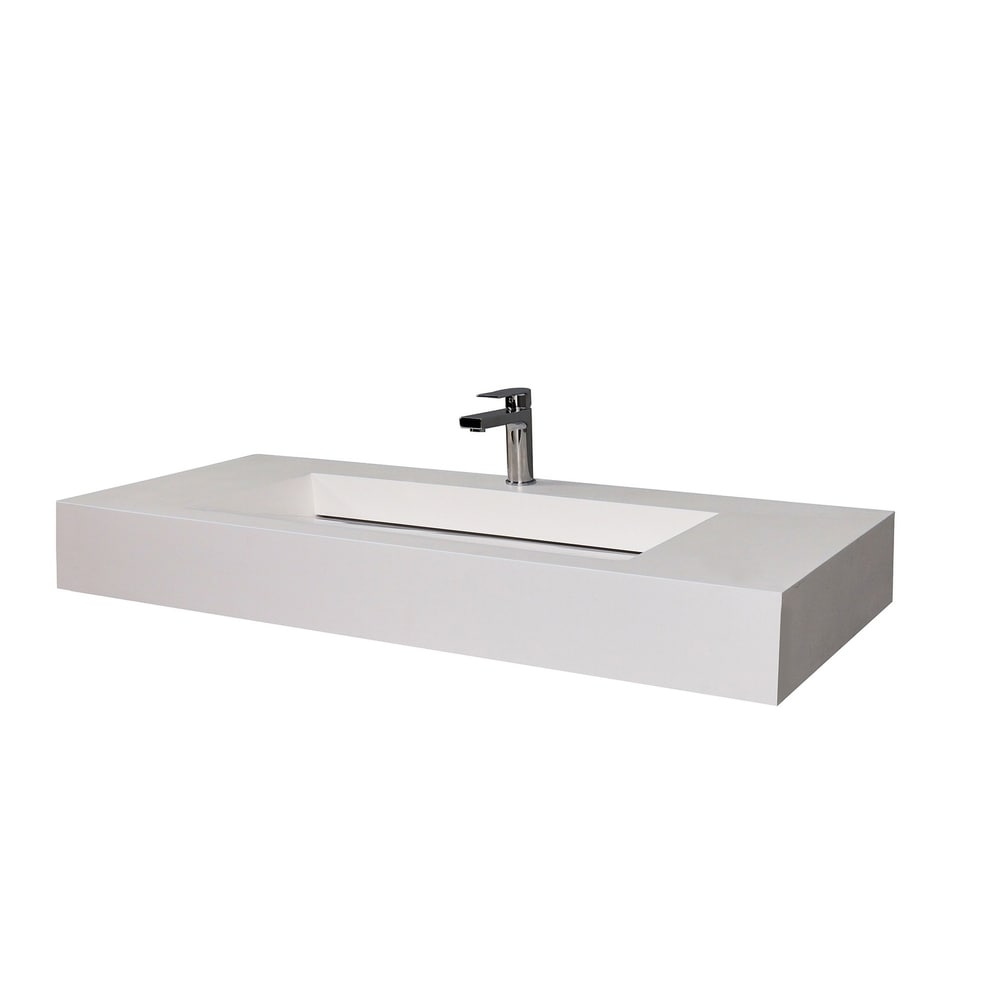 Pyramid Solid Surface Wall Mounted Sink