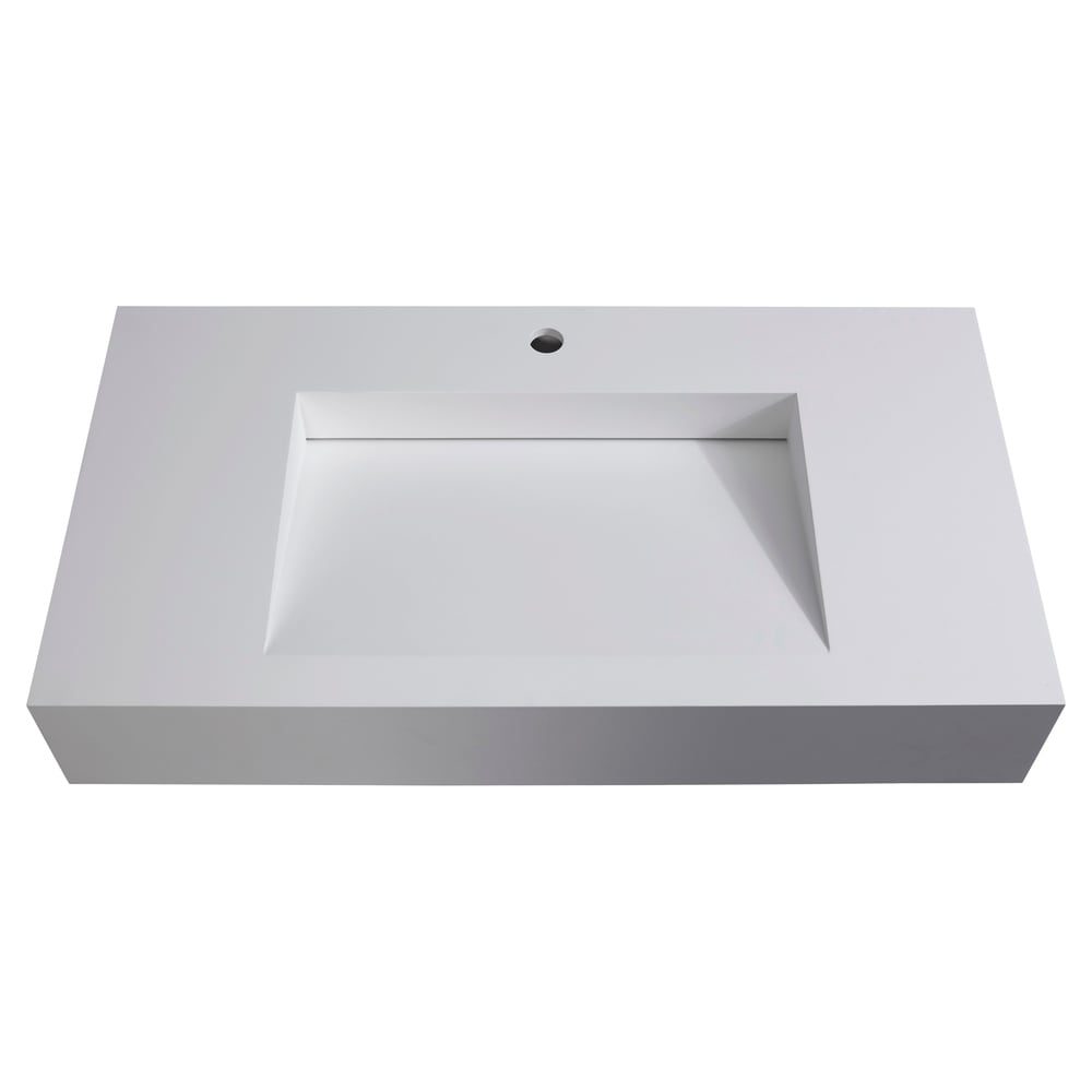 Pyramid Solid Surface Wall Mounted Sink