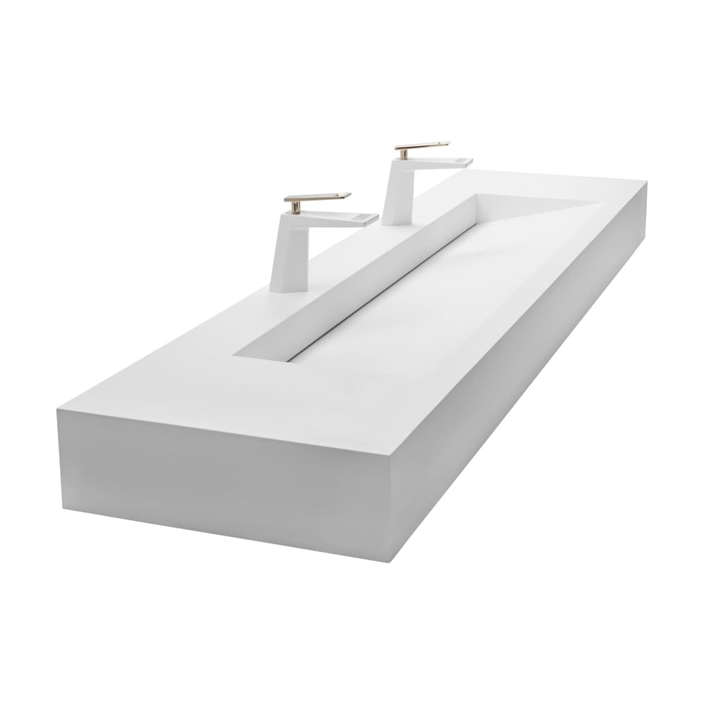 Pyramid Solid Surface Wall Mounted Sink
