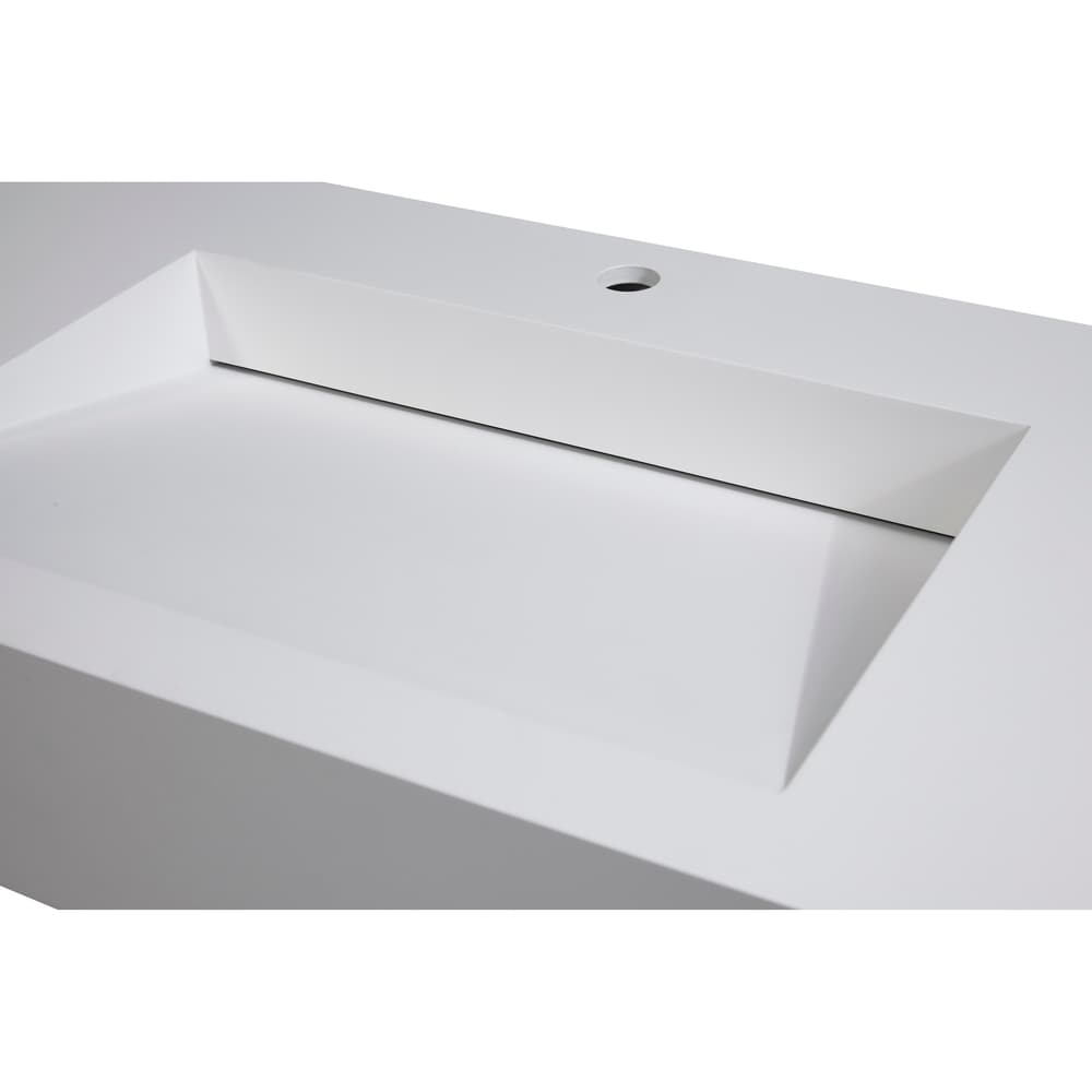Pyramid Solid Surface Wall Mounted Sink