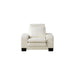 Q-Max 42"W Black/Ivory Faux Leather Accent Chair,The Ottomans are Designed with Wheels