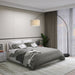 Q-Max 81" Steel Adjustable Arching Floor Lamp With Extra Large Shade and Marble Base
