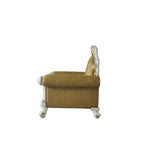 Q-Max Antique Pearl and Butterscotch PU Chair w/1 Pillow