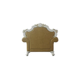 Q-Max Antique Pearl and Butterscotch PU Chair w/1 Pillow