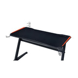 Q-Max Black & Red Finish Metal Gaming Table w/USB Port