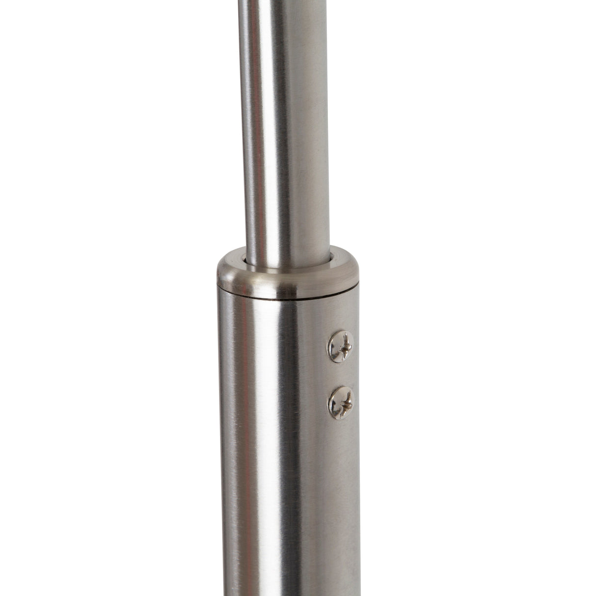Q-Max Modern 81" Tall Standing Adjustable Arched Floor Lamp with Double Drum Shade and Marble Base