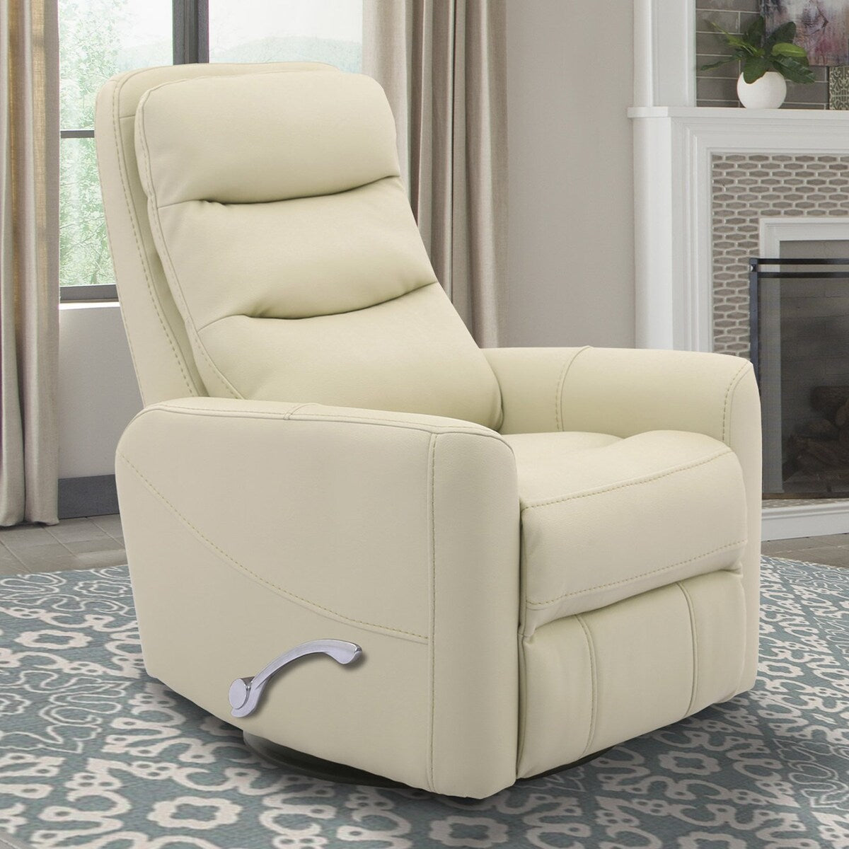 Q-Max Manual Swivel Glider Recliner Articulating Headrest