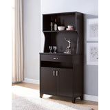 Q-Max Mid Century Modern Baker's Rack Featuring One Top Open Shelf