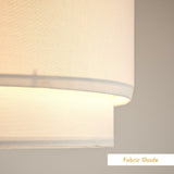 Q-Max Modern 81" Tall Standing Adjustable Arched Floor Lamp with Double Drum Shade and Marble Base