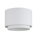 Q-Max Modern 81" Tall Standing Adjustable Arched Floor Lamp with Double Drum Shade and Marble Base