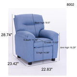 Q-Max Modern Kids Recliner Sofa Chair with Pillow Top Armrest and Footrest