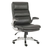 Q-Max Office Chair With Flip Up Arms and 5-Star Base in Grey Finish