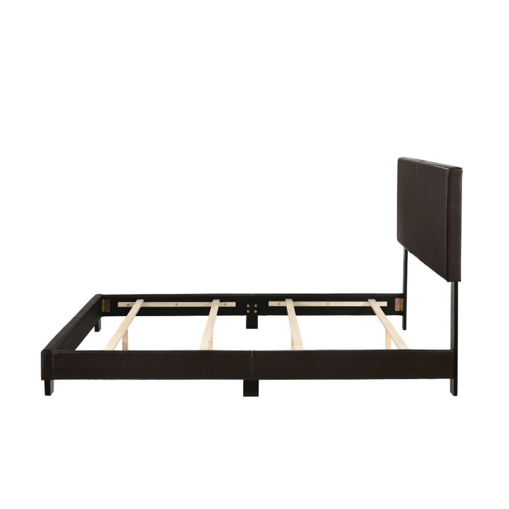 Q-Max Selected Faux leather Materials Sleek Straight Lines Queen Bed