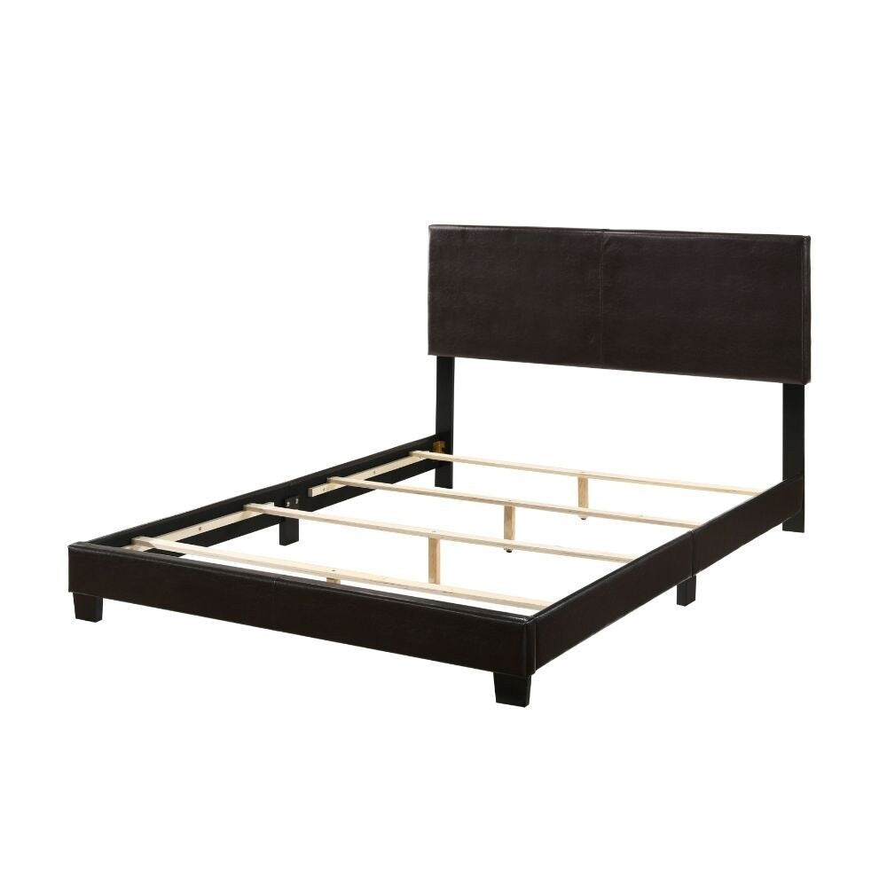 Q-Max Selected Faux leather Materials Sleek Straight Lines Queen Bed