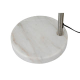 Q-Max 81" Steel Adjustable Arching Floor Lamp With Extra Large Shade and Marble Base