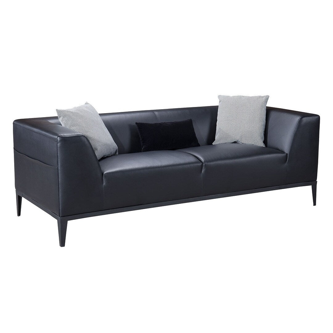 Q-Max Top grade Leatherette Sofa with Metal Legs