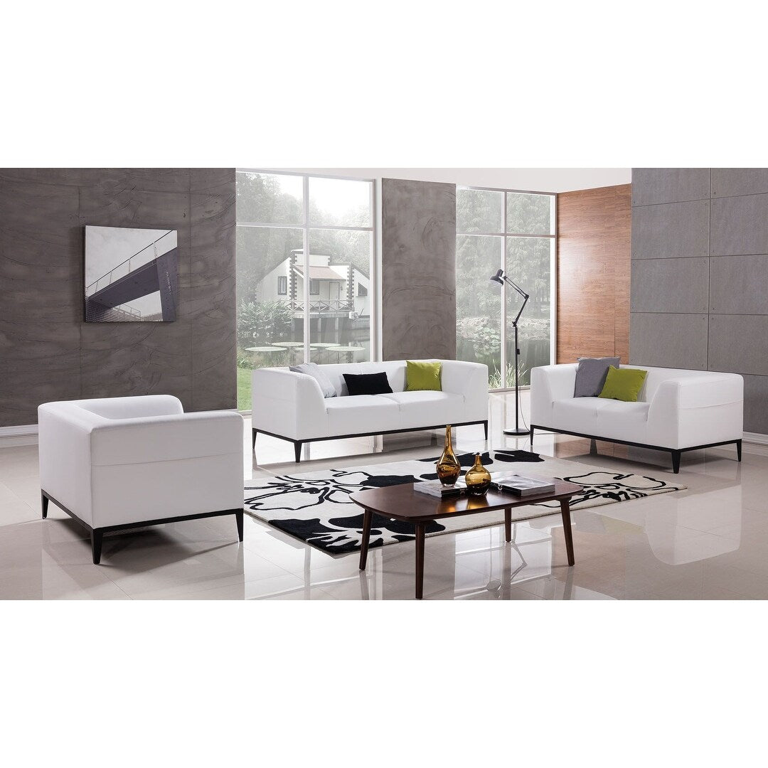 Q-Max Top grade Leatherette Sofa with Metal Legs