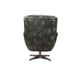 Q-Max Adjustable Vintage Black Top Grain Leather Living room chair