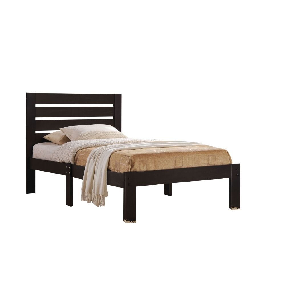 Q-Max Wooden Slatted Headboard Low Profile footboard Full Bed