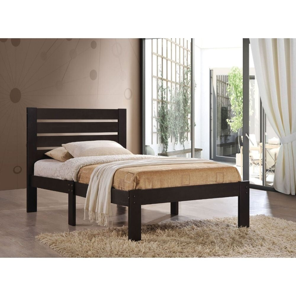 Q-Max Wooden Slatted Headboard Low Profile footboard Full Bed
