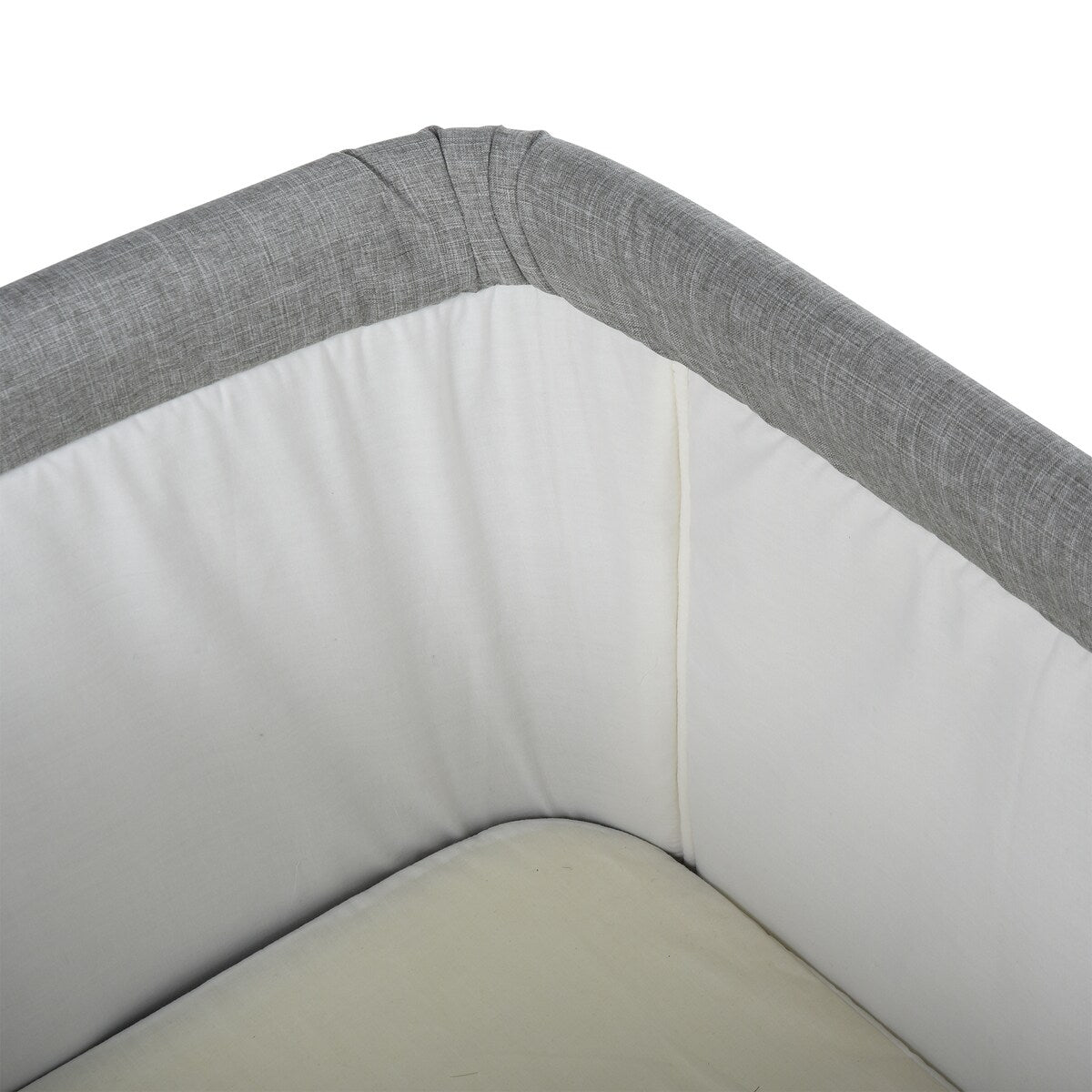 Qaba Bassinet Baby Folding and Adjustable Baby Crib for 0-5 Months with Easy Moving Wheels & 5 Height Levels