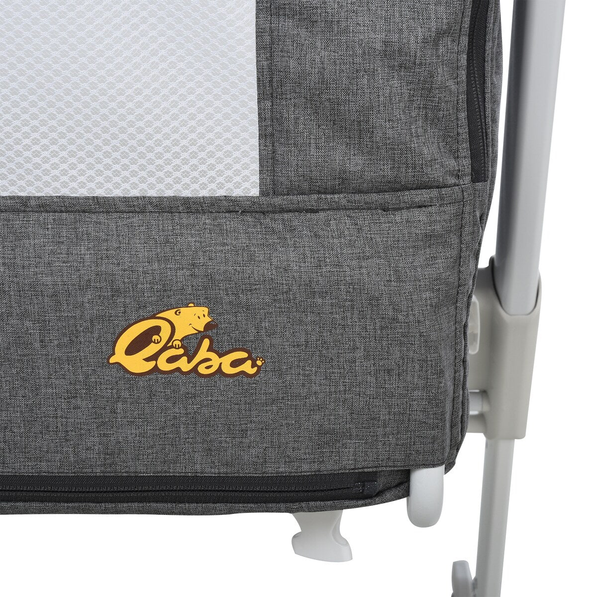 Qaba Bassinet Baby Folding and Adjustable Baby Crib for 0-5 Months with Easy Moving Wheels & 5 Height Levels