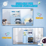Qaba Bookshelf, Multi-Purpose Kids Toy Storage Organizer for Preschool & Early Reading, Kids Bookcase with Cabinet