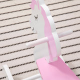 Qaba Wooden Rocking Horse, Baby Rocking Chair, for Toddlers 1-3, Kids Ride on Horse for Boys and Girls, Pink and White