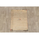 Qashqai Gabbeh Shiraz Hand Knotted Persian Modern Area Rug - 4'3" x 3'2"