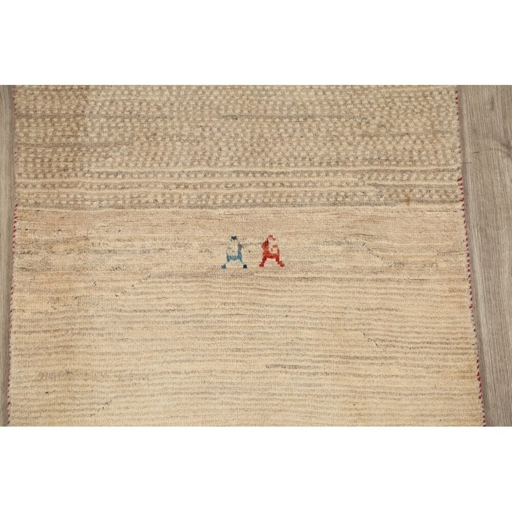 Qashqai Gabbeh Shiraz Hand Knotted Persian Modern Area Rug - 4'3" x 3'2"