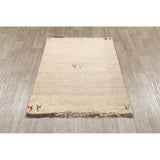 Qashqai Gabbeh Shiraz Hand Knotted Persian Modern Area Rug - 4'3" x 3'2"