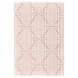 Qazi Textured Lustrous Rug, Blush Pink/White, Area Rug