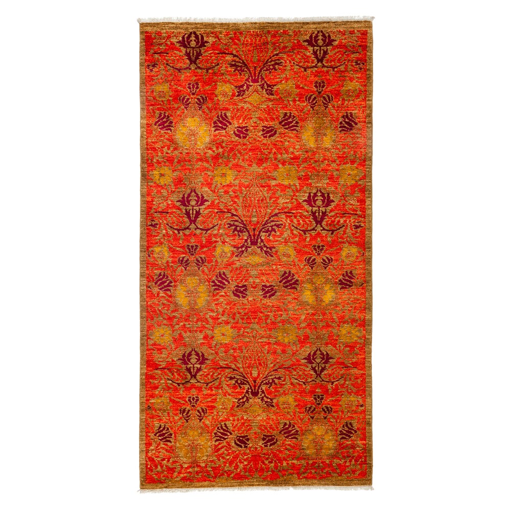 Qazvirand Hand Knotted Area Rug (4'3" X 8'4") - 4'3" x 8'4"
