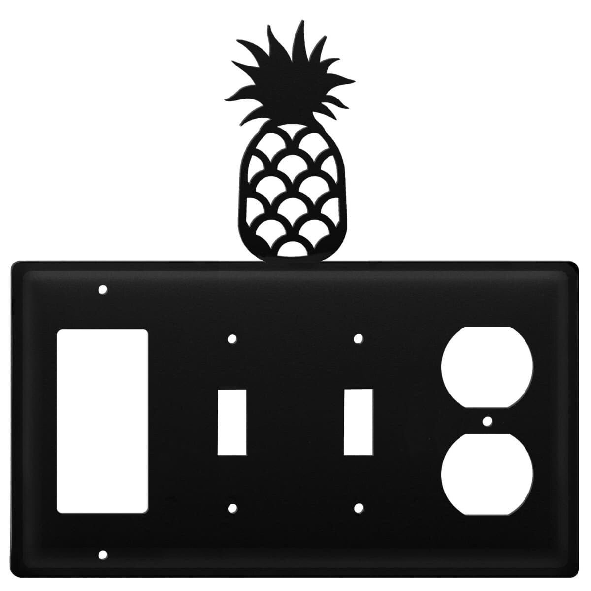 Quad Pineapple - Single GFI, Double Switch and Single Outlet Cover - CUSTOM Product - If Out Of Stock, Allow 4 to 6 Weeks - 8