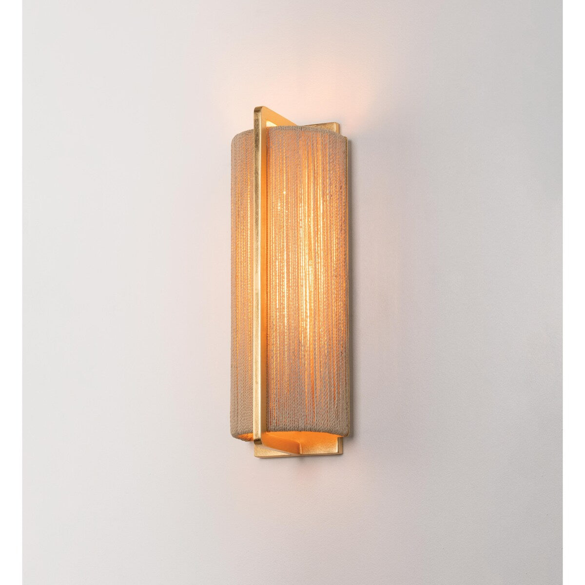 Quebec 16.25" High Gold Leaf Wall Sconce