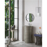 Quebec 17.5 in. Solid Surface Pedestal Sink, Bright White by James Martin Vanities