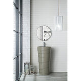 Quebec 17.5 in. Solid Surface Pedestal Sink, Bright White by James Martin Vanities