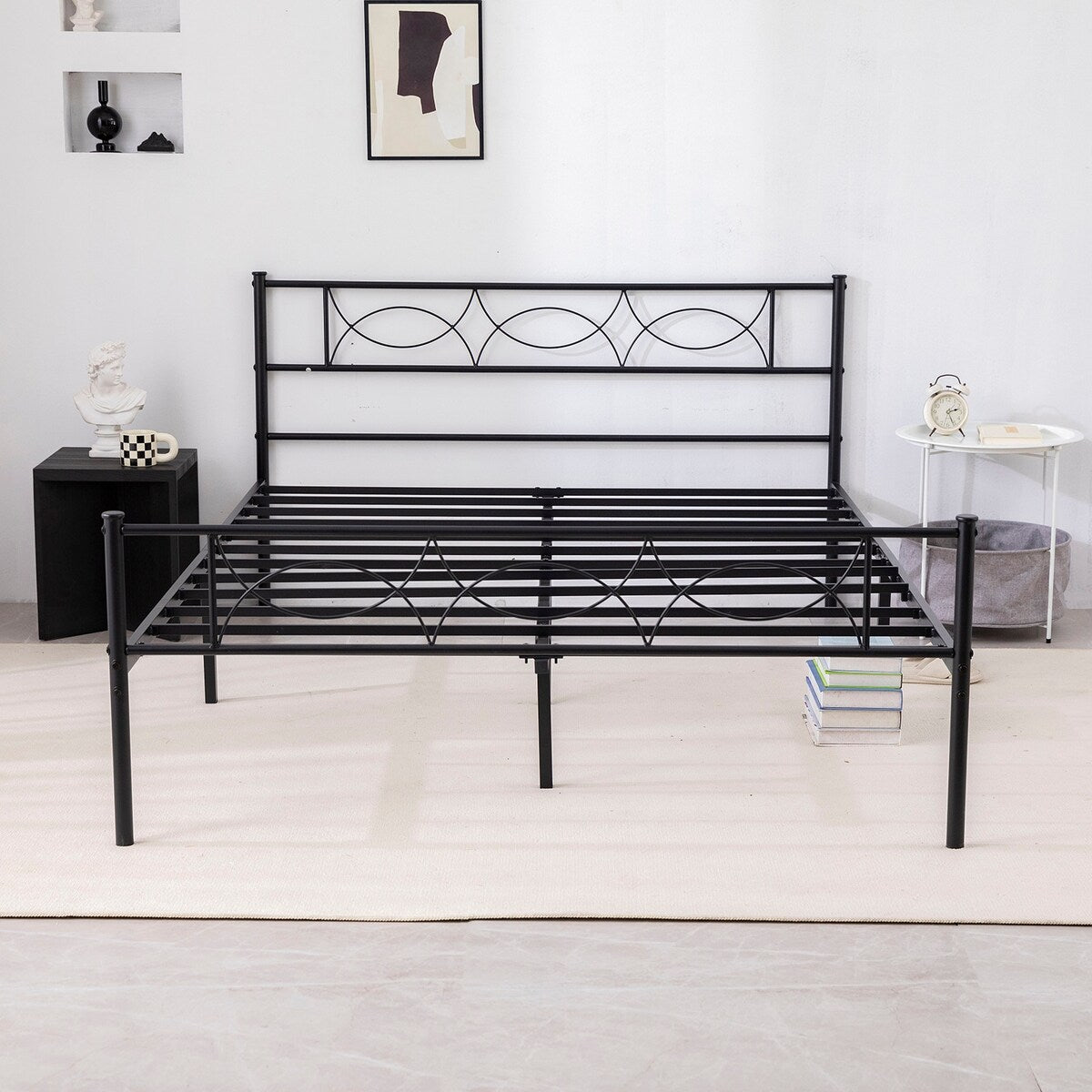 Queen Bed Frame with Headboard Heavy Duty Metal Platform Bed Frame, Noise Free Beds