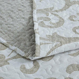 Queen Cottage Floral Freesia Elegant Coverlet Bedspread Set White