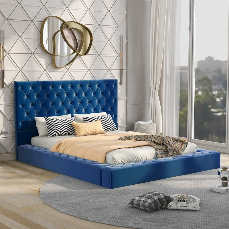 Queen/Full Size Tufted Storage Platform Bed