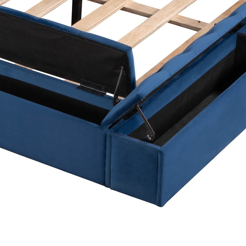 Queen/Full Size Tufted Storage Platform Bed