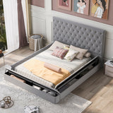 Queen/Full Size Tufted Storage Platform Bed